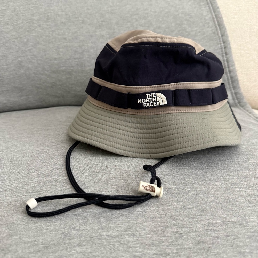 The North Face Unisex One Size Navy Tan Green Bucket Hat